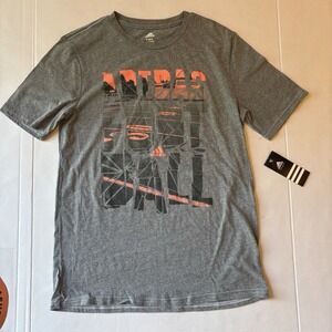 Adidas Men's Sz Small Adidas Football Gray Shirt Sleeve NWT